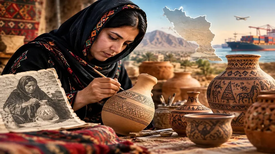 وقتی خاک بلوچستان روایتگر تاریخ شد؛ روایت زنی که به سفال بلوچستان جان دوباره داد + فیلم